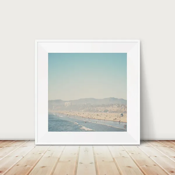 Santa Monica Aerial Beach Photograph, West Coast