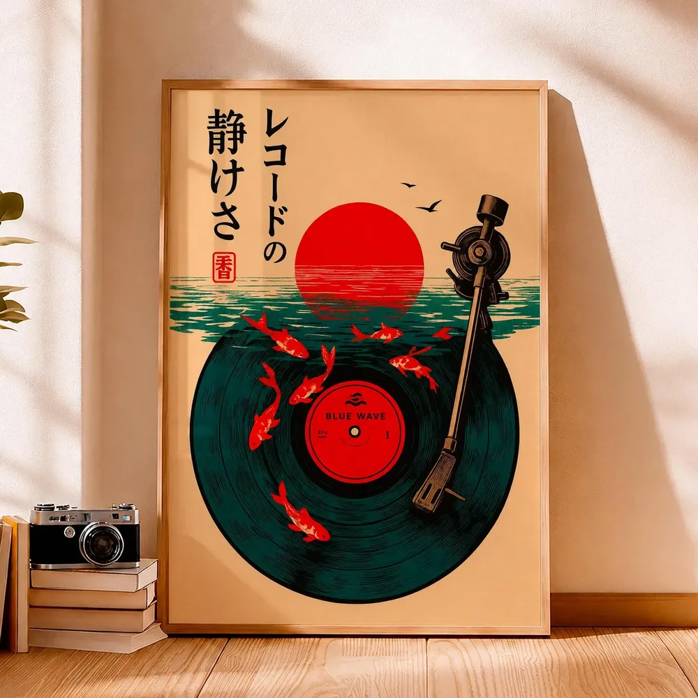 Japanese Vinyl Music Art Poster Print