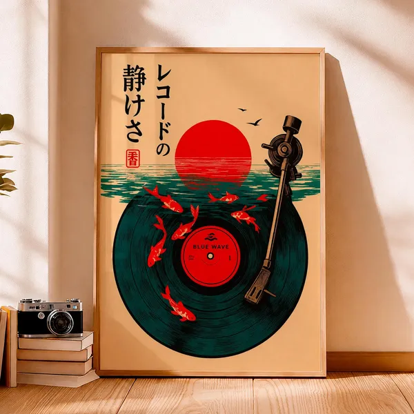 Japanese Vinyl Music Art Poster Print