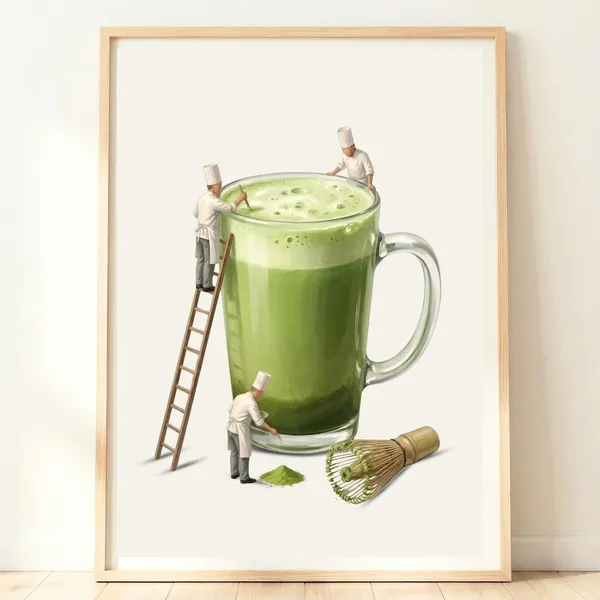 Matcha Green Tea Japanese Drink Decor Art Print