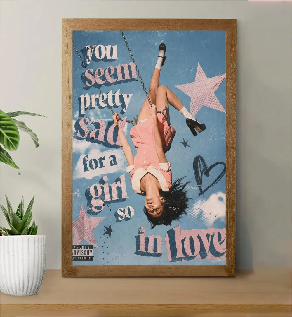 Olivia Rodrigo Sad Girl in Love Swing Collage Style Music Poster - Image 2