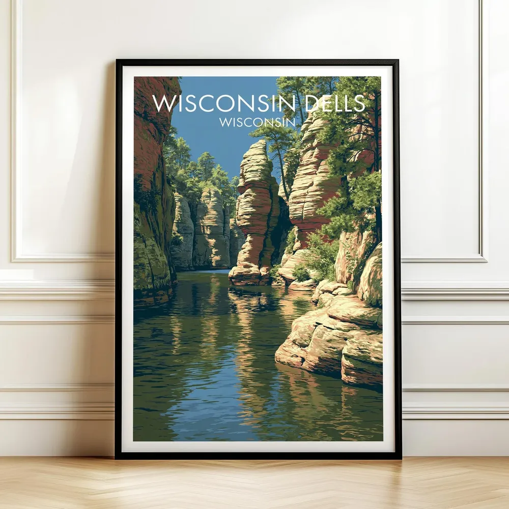 Wisconsin Dells USA Travel Poster