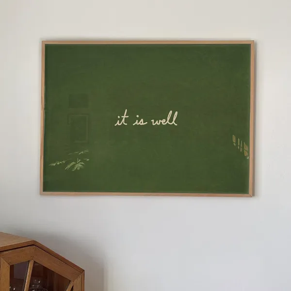 It Is Well Minimalist Faith Poster, Christian Decor