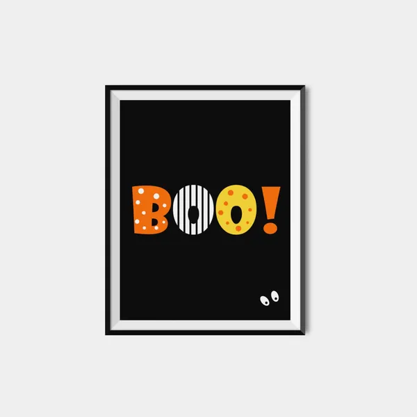 Halloween Boo Sign Poster, Halloween Wall Decor