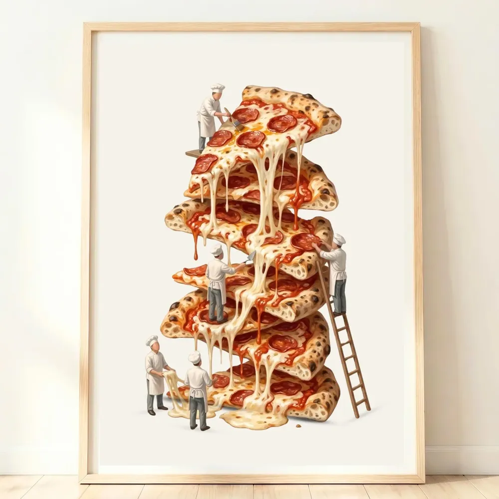 Pizza Art Print, Dining Room Decor