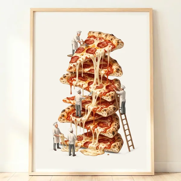 Pizza Art Print, Dining Room Decor
