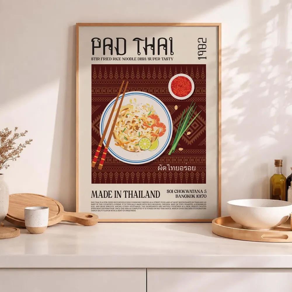 Pad Thai Kitchen Decor Art Print
