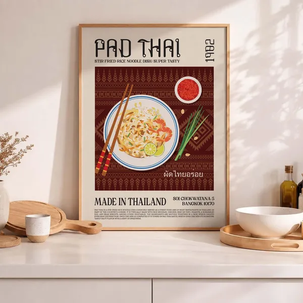 Pad Thai Kitchen Decor Art Print