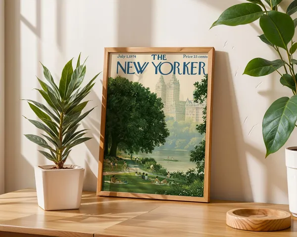 New Yorker Central Park Art Print Vintage Nyc Magazine Cover