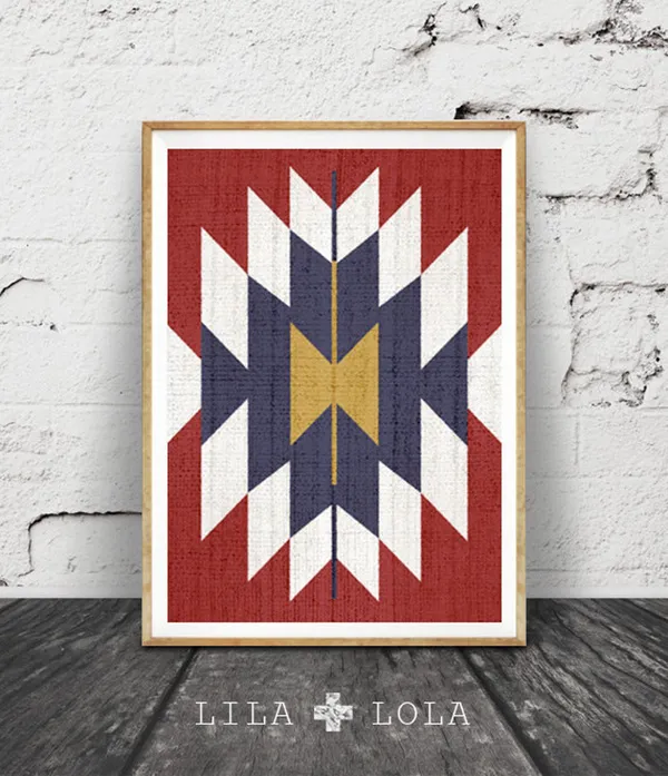 Aztec Print, Tribal Wall Art Poster