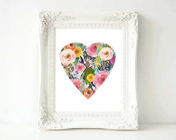 Heart Baby Girl Nursery Decor Love Quote Art Print
