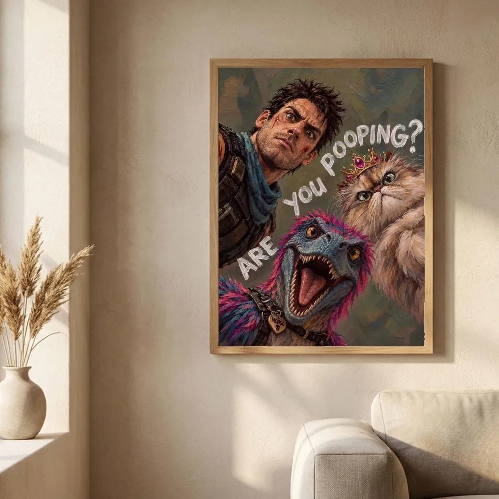 Dungeon Crawler Carl Funny Are You Pooping Bathroom Humor Poster - Image 7