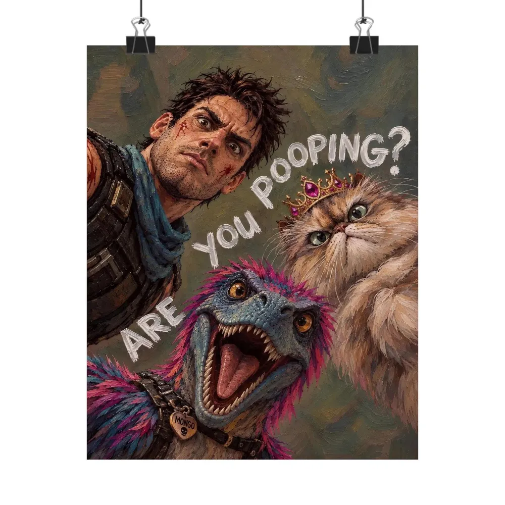 Dungeon Crawler Carl Funny Are You Pooping Bathroom Humor Poster - Image 6