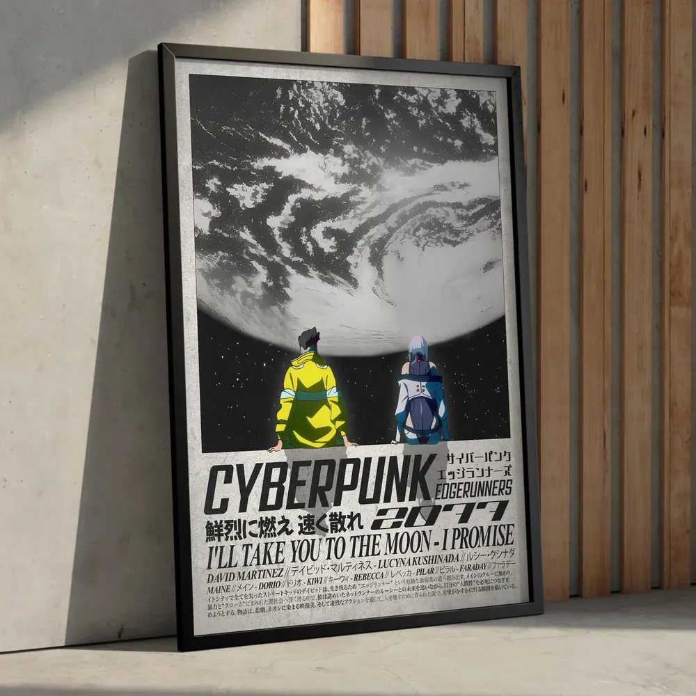 Cyberpunk Edgerunners 2077 Moon Anime Japanese Style Art Poster - Image 4