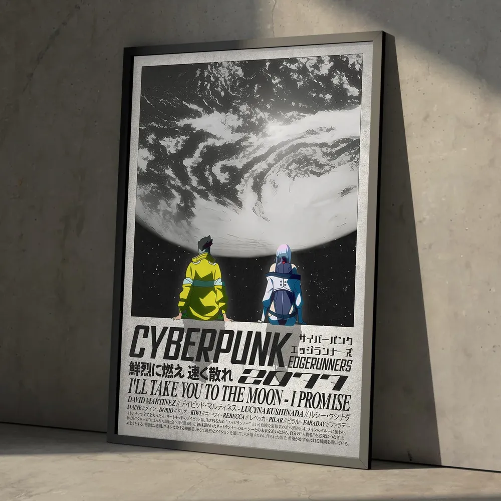 Cyberpunk Edgerunners 2077 Moon Anime Japanese Style Art Poster - Image 3