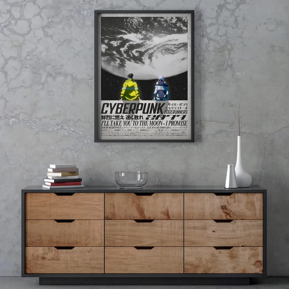 Cyberpunk Edgerunners 2077 Moon Anime Japanese Style Art Poster - Image 2