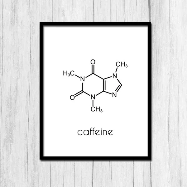 Caffeine Molecule Science Poster Print For Boss