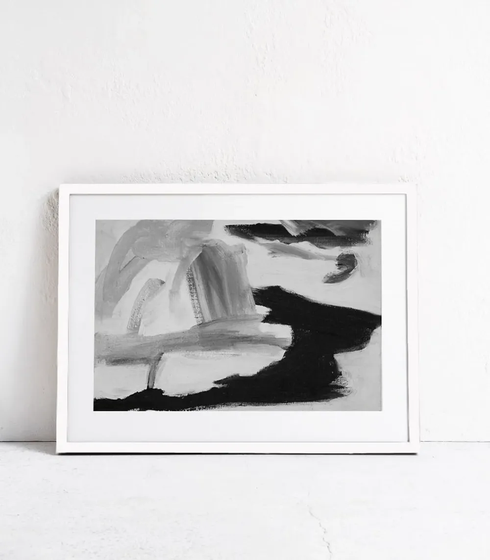 Abstract Black And White Art Print