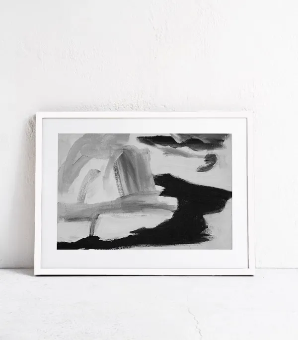 Abstract Black And White Art Print