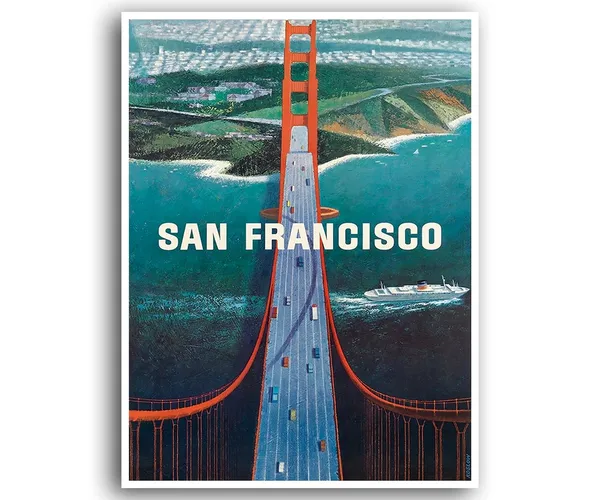 San Francisco Retro Travel Poster Art Print