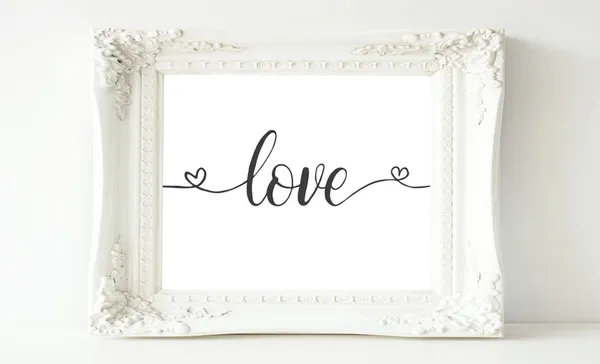 Love Quote Heart Home Decor Typography Art Print