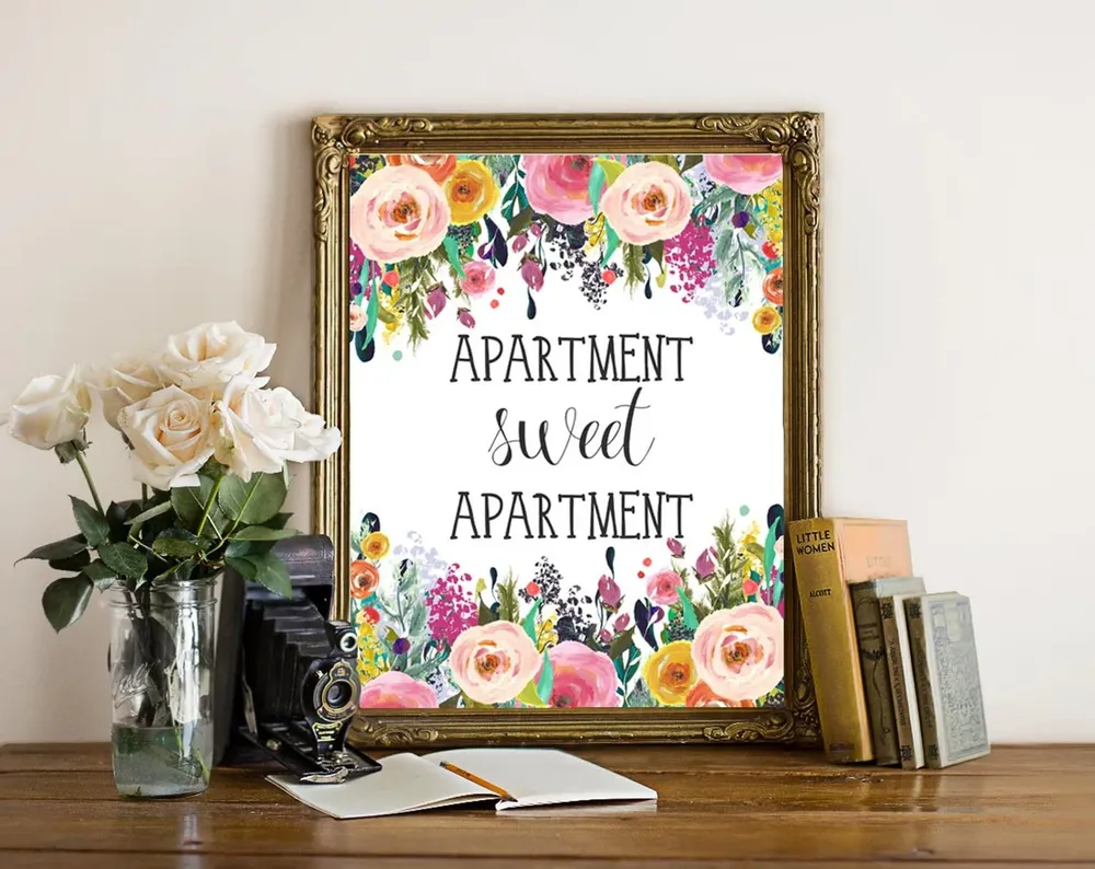 Sweet Floral Typography Quote Art Print
