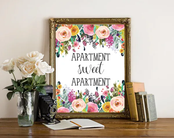 Sweet Floral Typography Quote Art Print