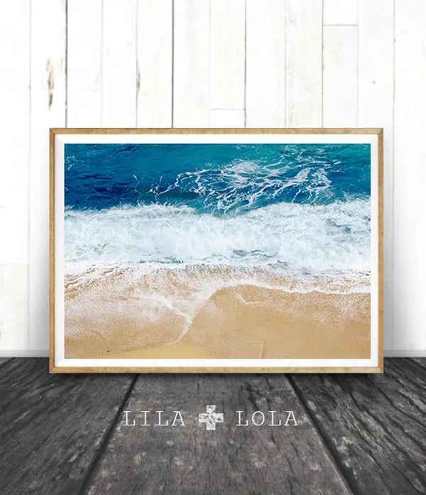 Ocean Beach Abstract Coastal Photography Art Print