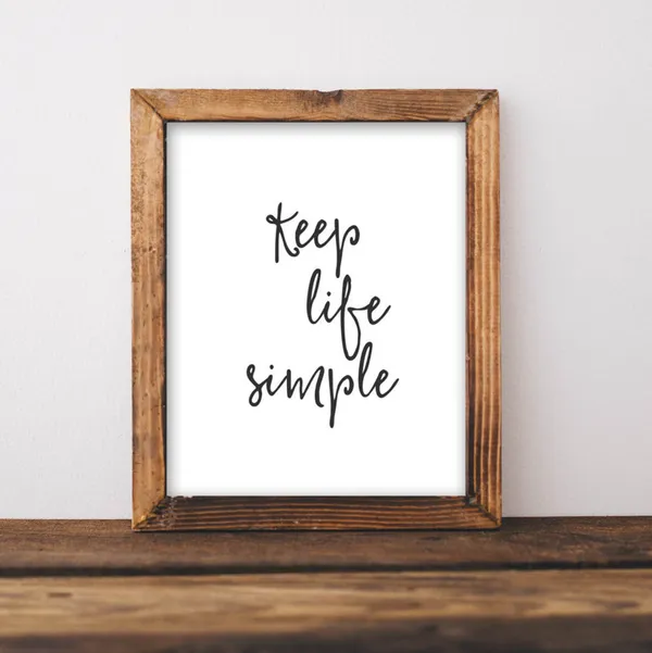 Keep Life Minimalist Typography Art Print